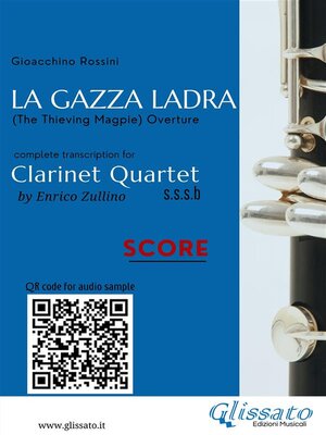 cover image of Clarinet Quartet Score "La Gazza Ladra"